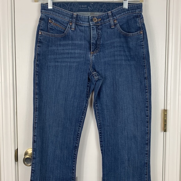 Q-Baby denim blue jeans size 7-8 x 28.5” Has stretch in waistband. - Picture 2 of 7